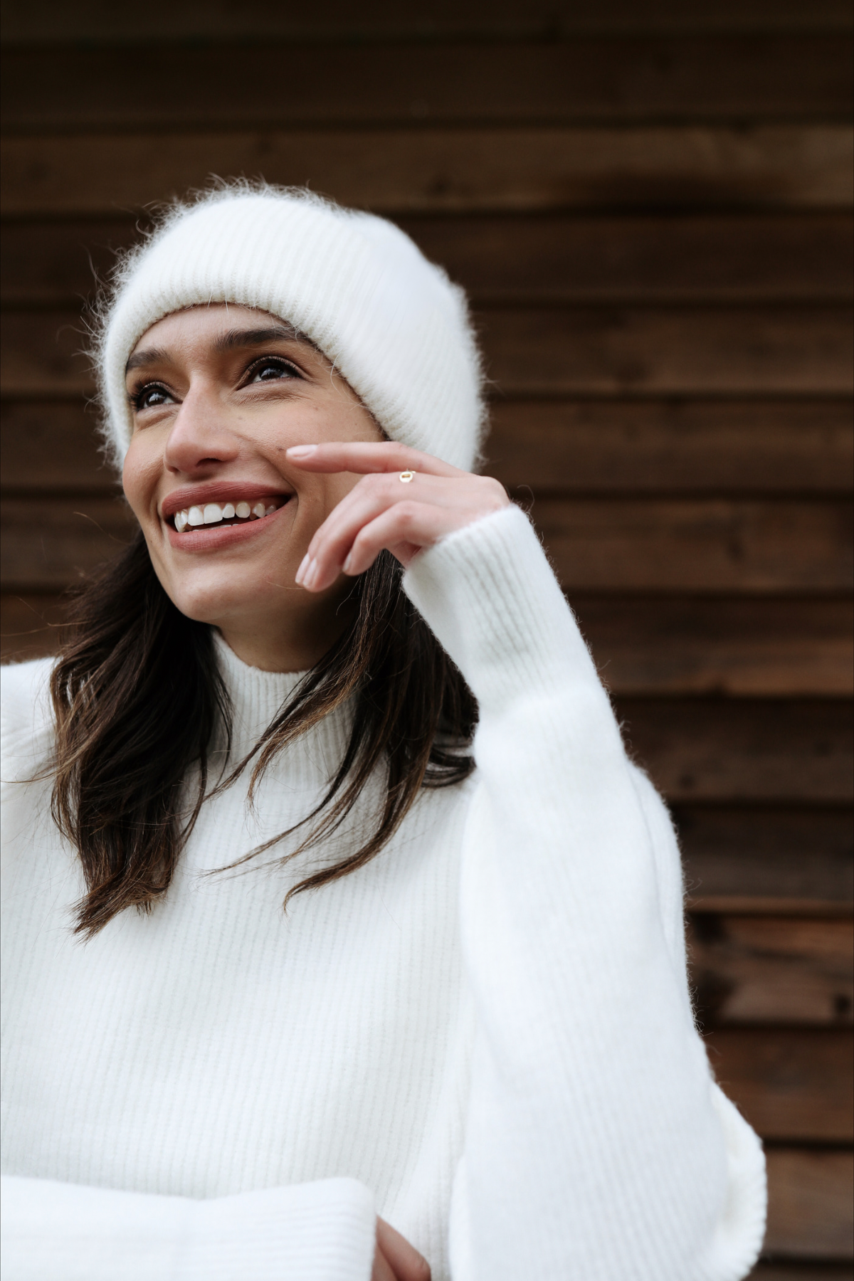 Angora Beanie White