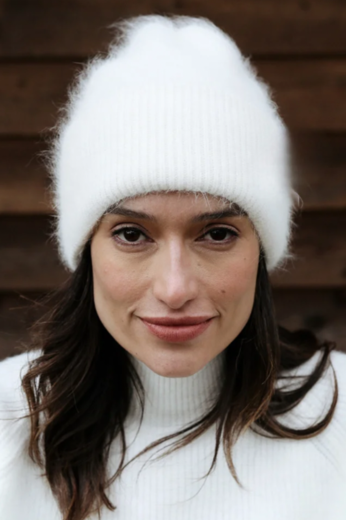 Angora Beanie White