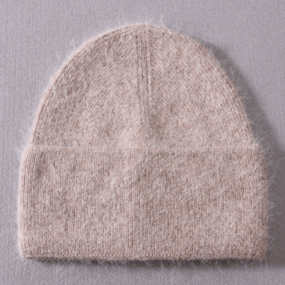 Fine Knit Ribbed Beanie - Fawn