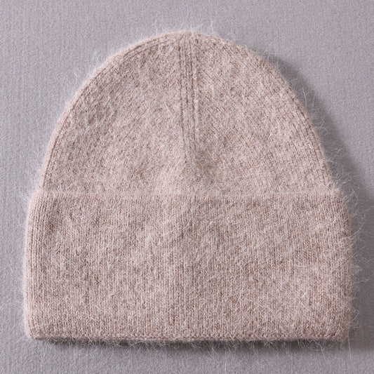 Fine Knit Ribbed Beanie - Fawn